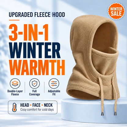 🥳2026 HOT SALE🥳💞50K+ SOLD! 🧣❄️ 50% OFF! 3-in-1 Winter Balaclava – windproof fleece covers head, neck, face & ears. Adjustable fit for skiing, cycling & cold weather!