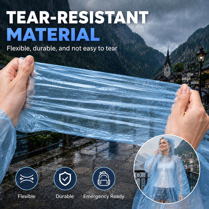 🌧️ 50% OFF! Pocket-Size Emergency Rain Poncho, Ball-Packed Waterproof Raincoat, One-Size Lightweight Rain Protection for Travel, Hiking & Outdoor🌈