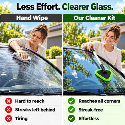 🚗 50% OFF🧼 9PCS Car Window Cleaner Kit✨ Extendable Handle & Windshield Cleaning Tool