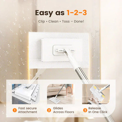 💥New Year's Offer: 50% Off💥Disposable Dust Mop with 5 Reusable Cloths 🧹-Remifa®