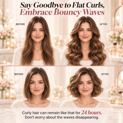 ✨ 💈 LIMITED-TIME 50% OFF! 💐 Wavy Curling Iron – Effortless Clamp-and-Hold Styling, Save Time on Your Everyday Look