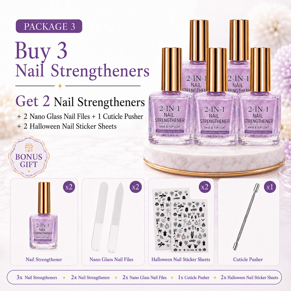 💅 50% OFF !! ⏰ Lilac Glossy Nail Strengthener – Strengthen Weak Nails & Restore Natural Shine