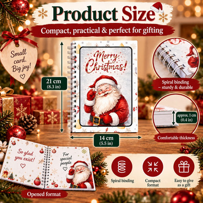 🔥Shockingly low price🎁Ready for Christmas!🎅Christmas Gift Card Booklet -👍DIY Spiral-Bound Christmas Gift Card Holder Book