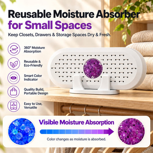 ⏰ Mini Reusable Dehumidifier – Portable Moisture Absorber for Home, Closet & Bathroom upsell