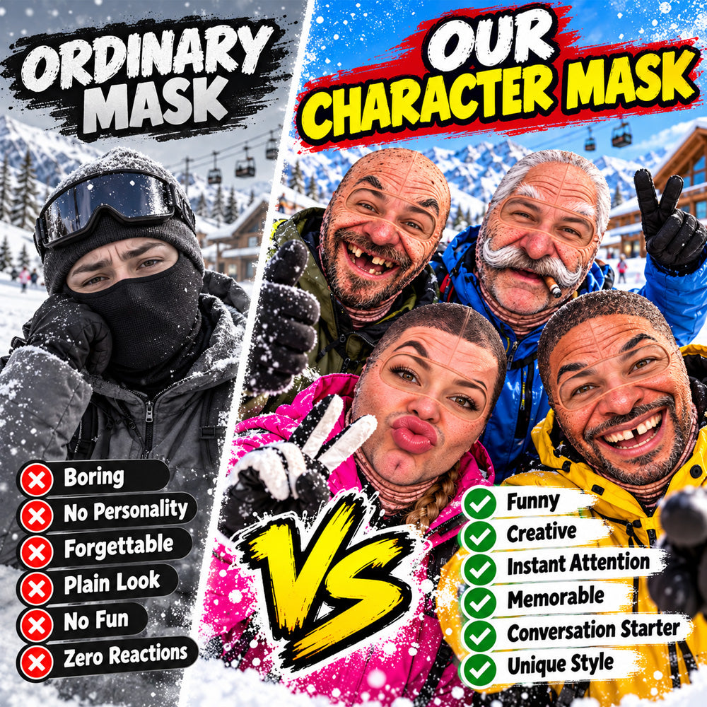 ⏳ Save 49% Today Only! 😂 Funny Thermal Balaclava – Warm, Soft & Stretchy ☁️ Hilarious Designs & 4 Ways to Wear for Skiing, Outdoor Adventures & Everyday Comfort 🎿❄️