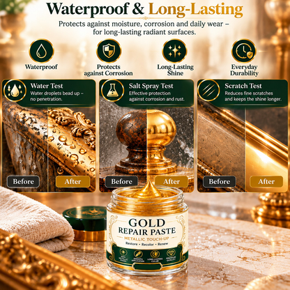 🎁 BUY 2 GET 1 FREE+50% OFF!! Gold Metallic Repair Paste with Brush – Revive Worn Frames & Furniture and Refresh Your Décor Without Buying New