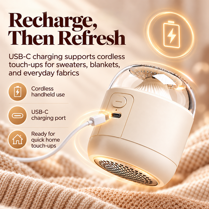 🧶👕50% OFF NOW! Magnetic Lint Remover – Portable Electric Fabric Shaver, Restore Smoothness for Sweaters, Blankets & Garments