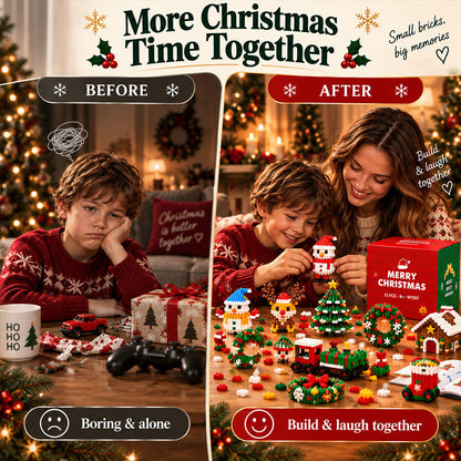 🌟 Last day to save 49% – 🎄 12-Day Mini Christmas DIY Building Set | 12 unique festive buildable designs with hanging loops—perfect for decorating Christmas trees, wreaths, and holiday displays 🧱