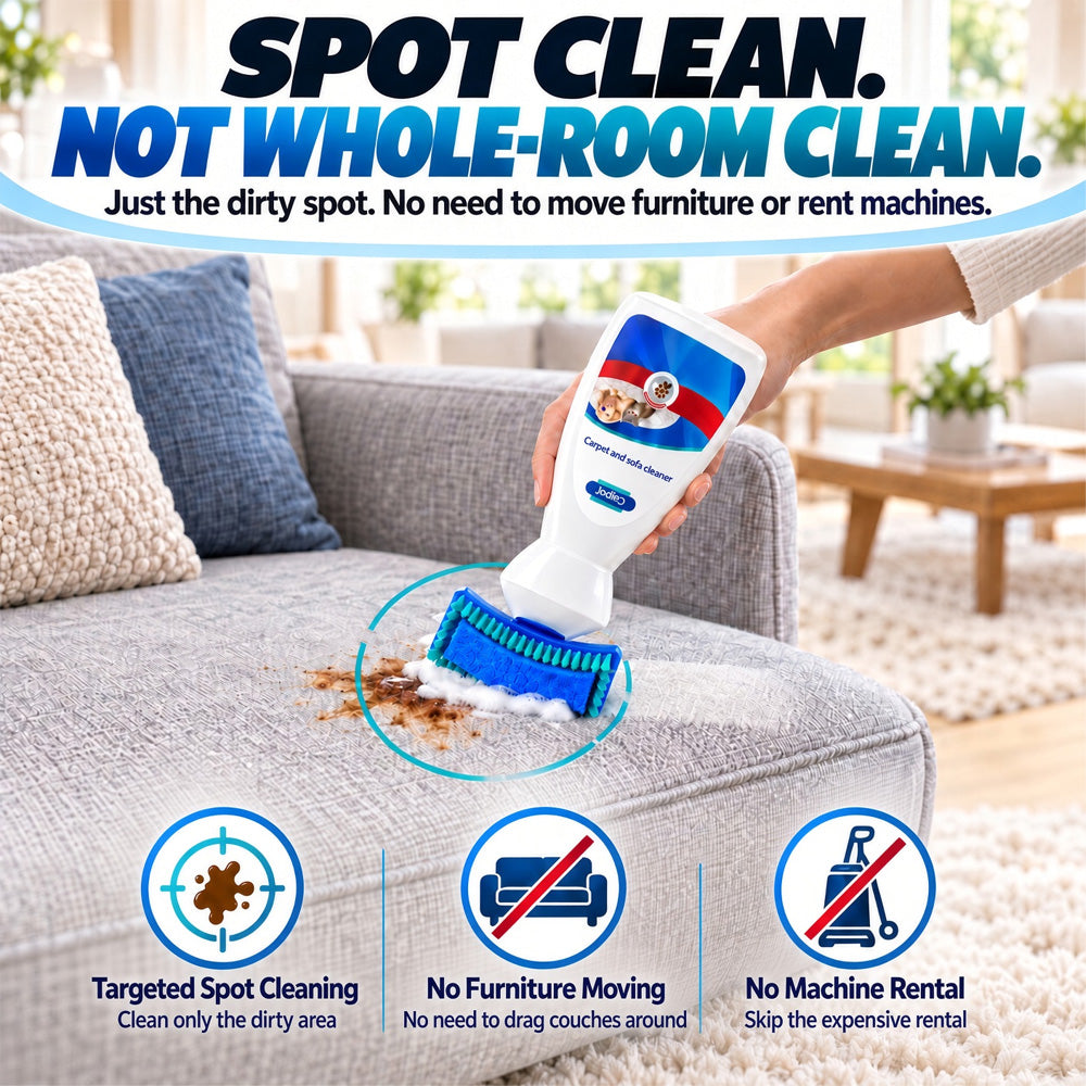 ✨  BUY 2 GET 1 FREE 🏆 Waterless Carpet & Upholstery Foam Cleaner – Fast Stain Removal for Rugs, Sofas, Car Seats & Everyday Spills