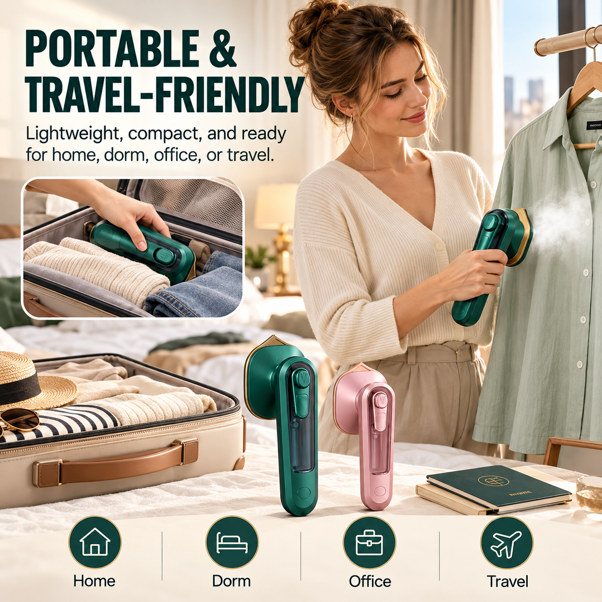 Micro Steam Iron – Fast, Portable Wrinkle Remover, No Overheat