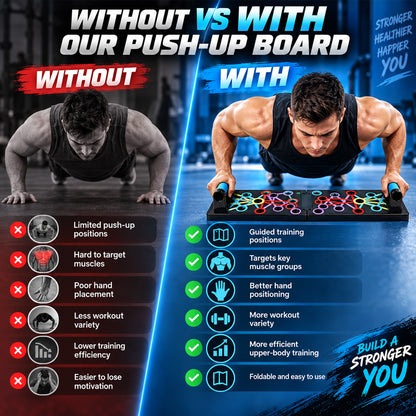 Foldable and multifunctional push-up board for training