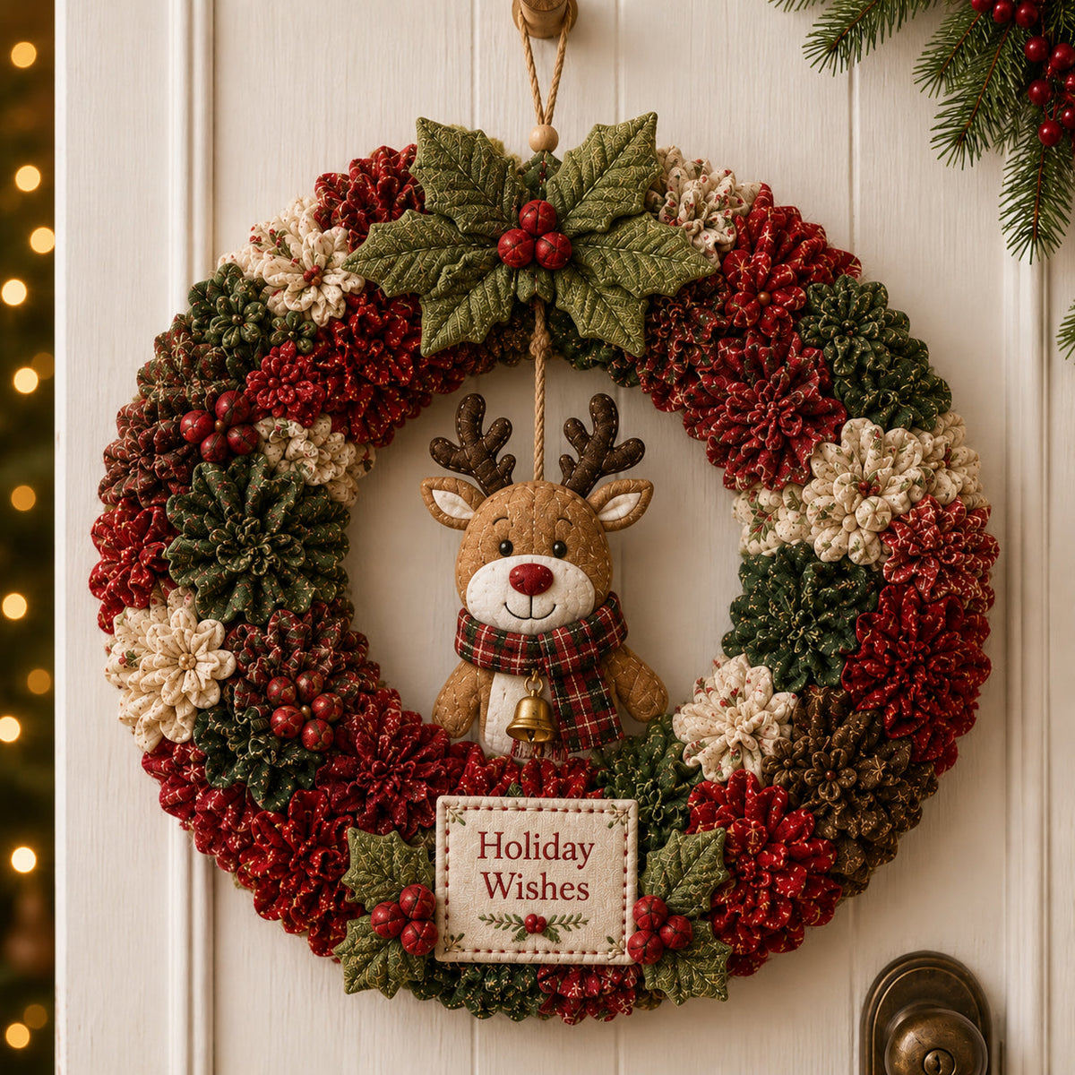 🎄 3D Fabric Poke Wreath DIY Kit🔥