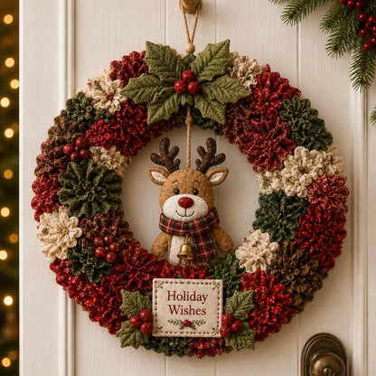 🎄 3D Fabric Poke Wreath DIY Kit🔥