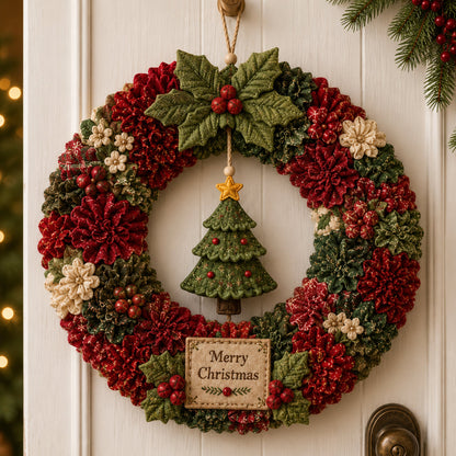 🎄 3D Fabric Poke Wreath DIY Kit🔥