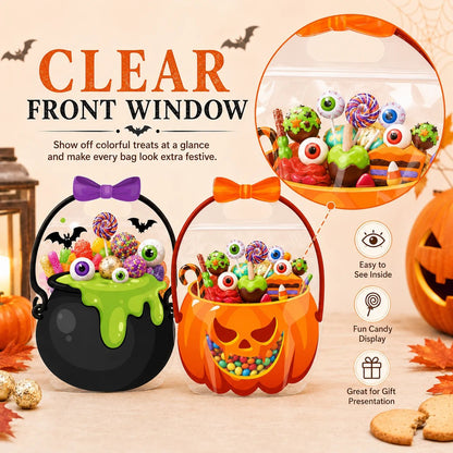 🎃 2026 Halloween Early Deal! 👻 40% OFF🎉Halloween Goodie Bags 🧡 Pumpkin & Cauldron Treat Bags for Trick-or-Treating, Parties & Spooky Fun 🍬 — Devareon®