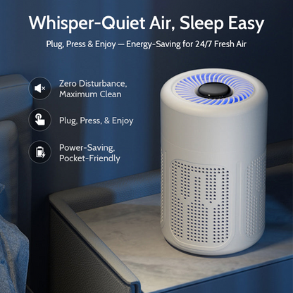upsell 60%off🔇Limited Offer 💐Silent Air Purifier – Peaceful sleep, no noise😴