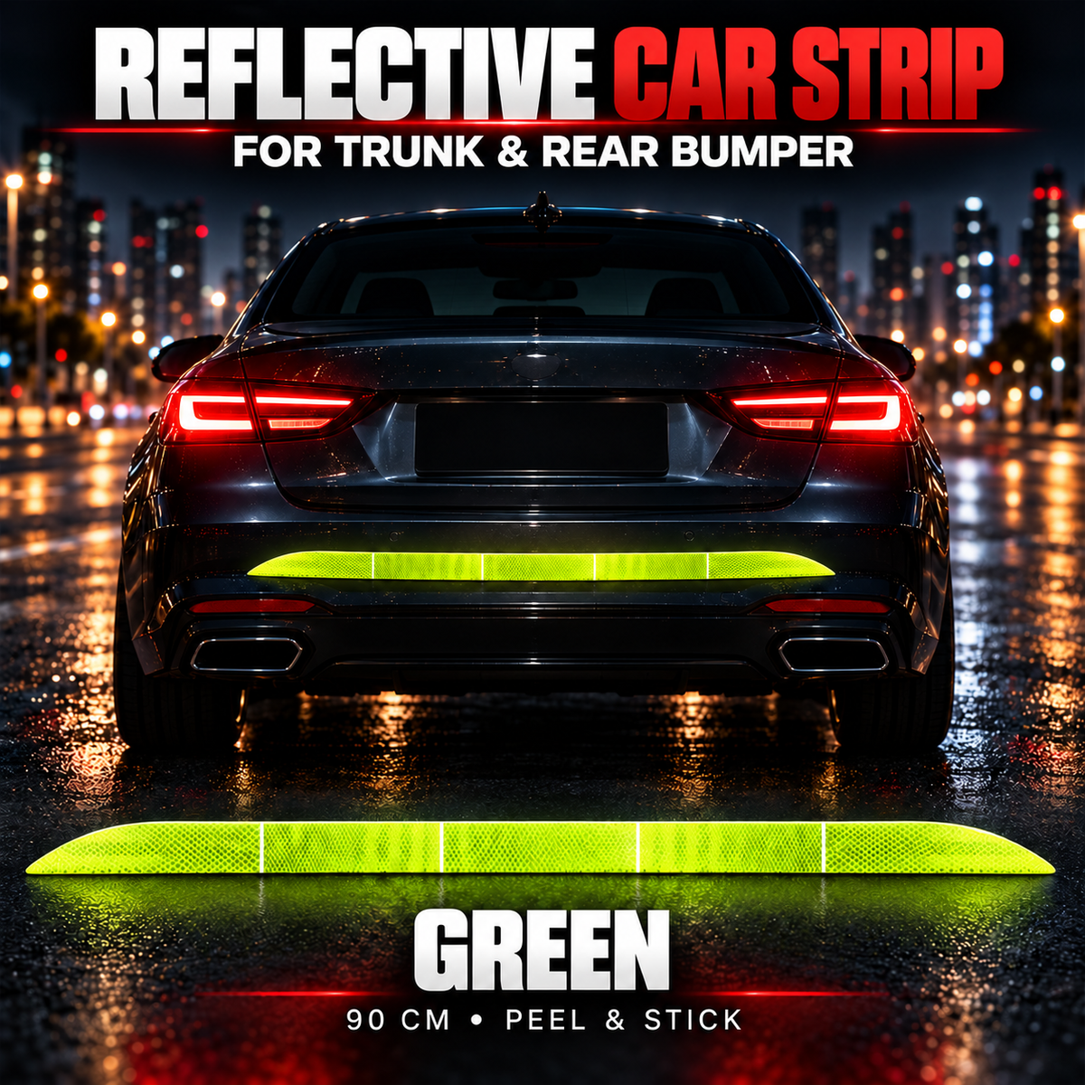 🚗 LIMITED‑TIME 50% OFF! 🔥Reflective Car Sticker Strips for Trunk & Rear Bumper