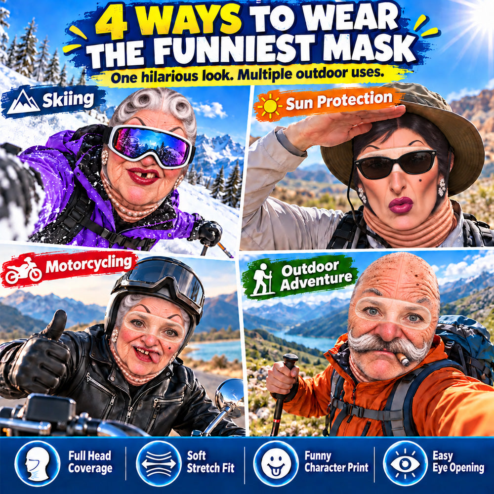 ⏳ Save 49% Today Only! 😂 Funny Thermal Balaclava – Warm, Soft & Stretchy ☁️ Hilarious Designs & 4 Ways to Wear for Skiing, Outdoor Adventures & Everyday Comfort 🎿❄️