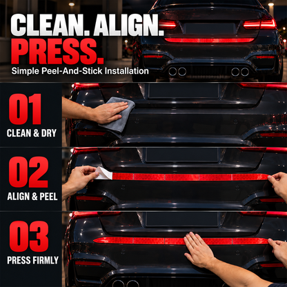 🚗 LIMITED‑TIME 50% OFF! 🔥Reflective Car Sticker Strips for Trunk & Rear Bumper