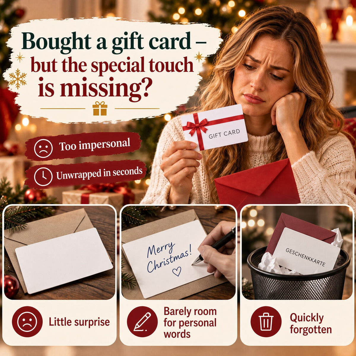 🔥Shockingly low price🎁Ready for Christmas!🎅Christmas Gift Card Booklet -👍DIY Spiral-Bound Christmas Gift Card Holder Book