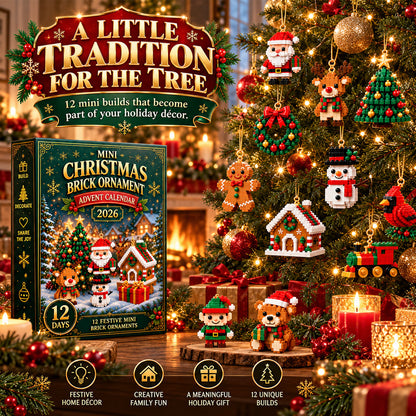 upsell⏳ Last day to save 49% – 🎄12-Day Mini Christmas Ornament Advent Calendar | 12 unique festive buildable designs with hanging loops—perfect for decorating Christmas trees, wreaths, and holiday displays 🧱