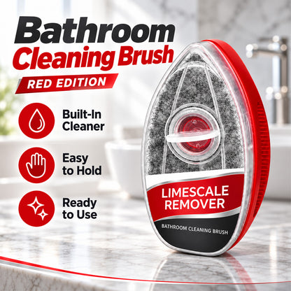 🛁 Buy 2 Get 1 Free 🏆🏆Bathroom Cleaning Brush – Built-In Cleaner Dispenser | Effortless Soap Scum & Limescale Removal for Shower Glass, Tiles & Sinks ✨