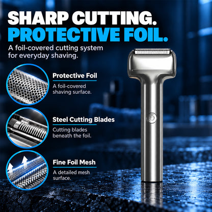 🪒Men's Rechargeable Foil Electric Shaver ⚡🧔– Efficient Close Shaving, Cordless Portable Wet & Dry Beard Razor for Daily Grooming