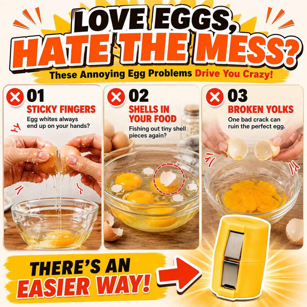 🔥🔥🔥Limited-time 😮‍💨 Buy 1 Get 1 Free ！！！🍳 Quick Egg Cracker Tool – Open Hundreds Of Eggs Faster & Cleaner 🔥
