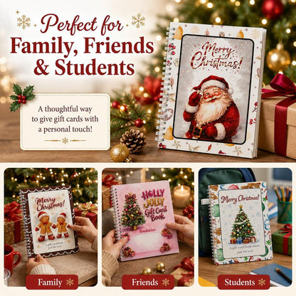 🔥🎁70% OFF!!!-Ready for Christmas!🎅Christmas Gift Card Album -👍DIY Spiral-Bound Christmas Gift Card Album with Surprise Pages