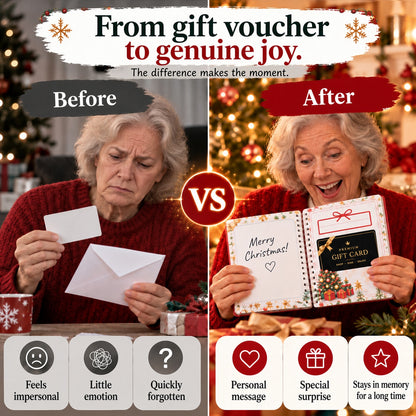 🔥Shockingly low price🎁Ready for Christmas!🎅Christmas Gift Card Booklet -👍DIY Spiral-Bound Christmas Gift Card Holder Book