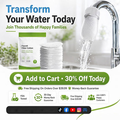 🎉HOT SALE✨Anti-Splash Kitchen Faucet Filter for Sediment & Rust Removal