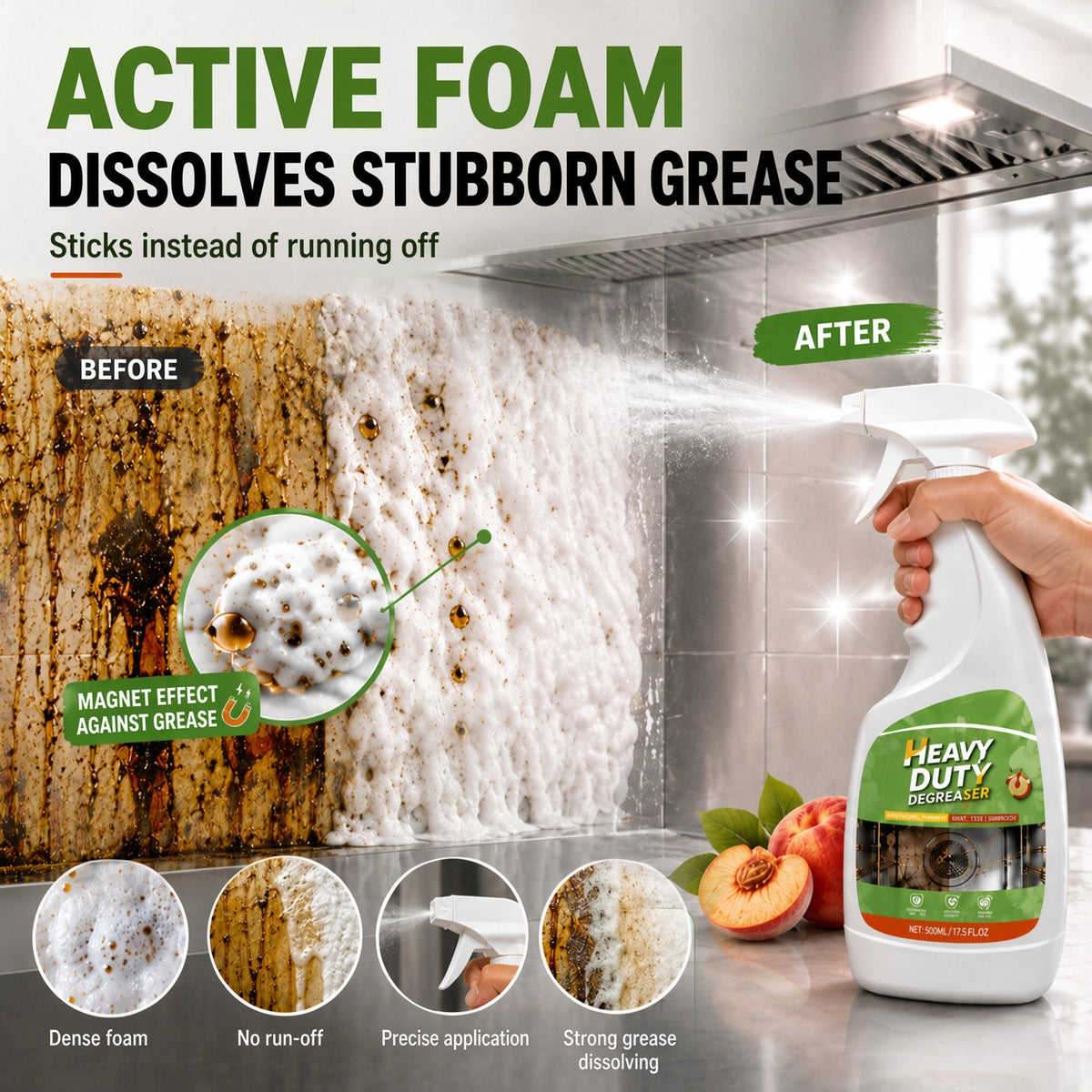 🏆🔥 50% OFF | Heavy Duty Kitchen Degreaser Spray – Powerful Grease-Cutting Cleaner