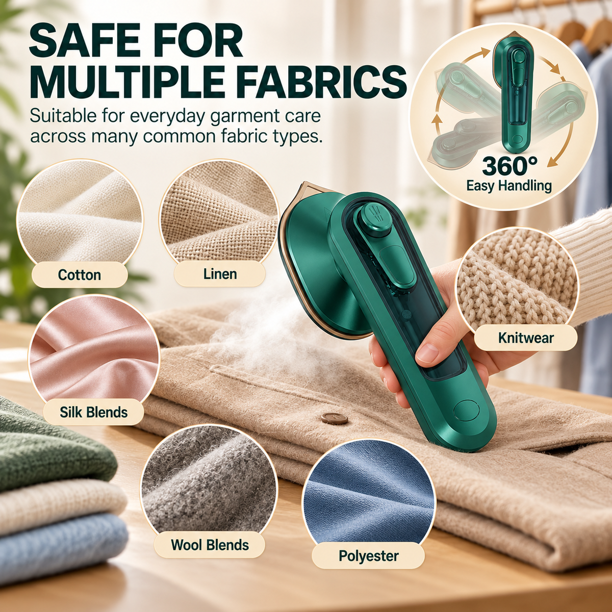 Micro Steam Iron – Fast, Portable Wrinkle Remover, No Overheat