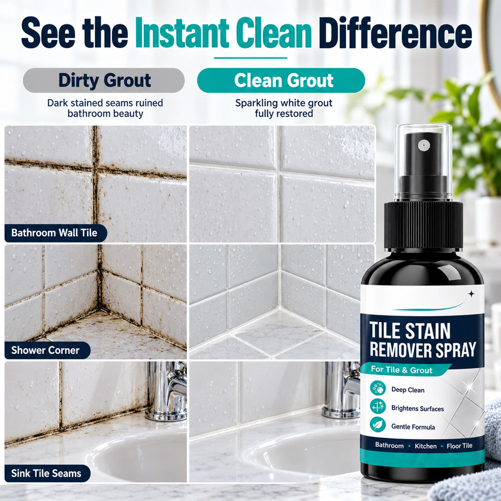 🏆 Buy 1 Get 1 FREE! ⚡ Fast-Acting Grout & Mold Remover Spray for Tiles, Bathrooms, Showers, Kitchens & Floor Grout