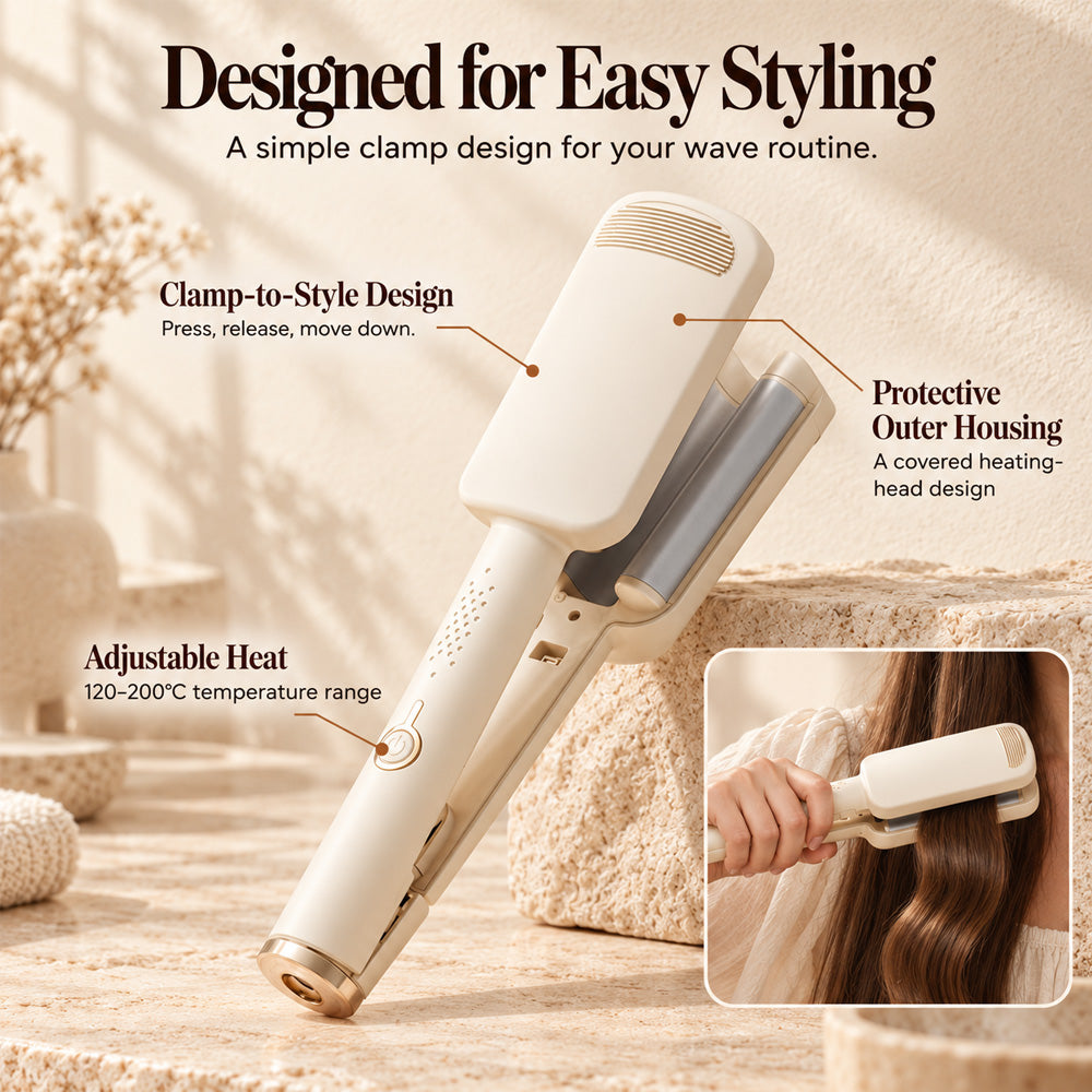 🎁2026 New Arrivals 50% OFF💥Wavy Curling Iron – Salon shine & heat protection