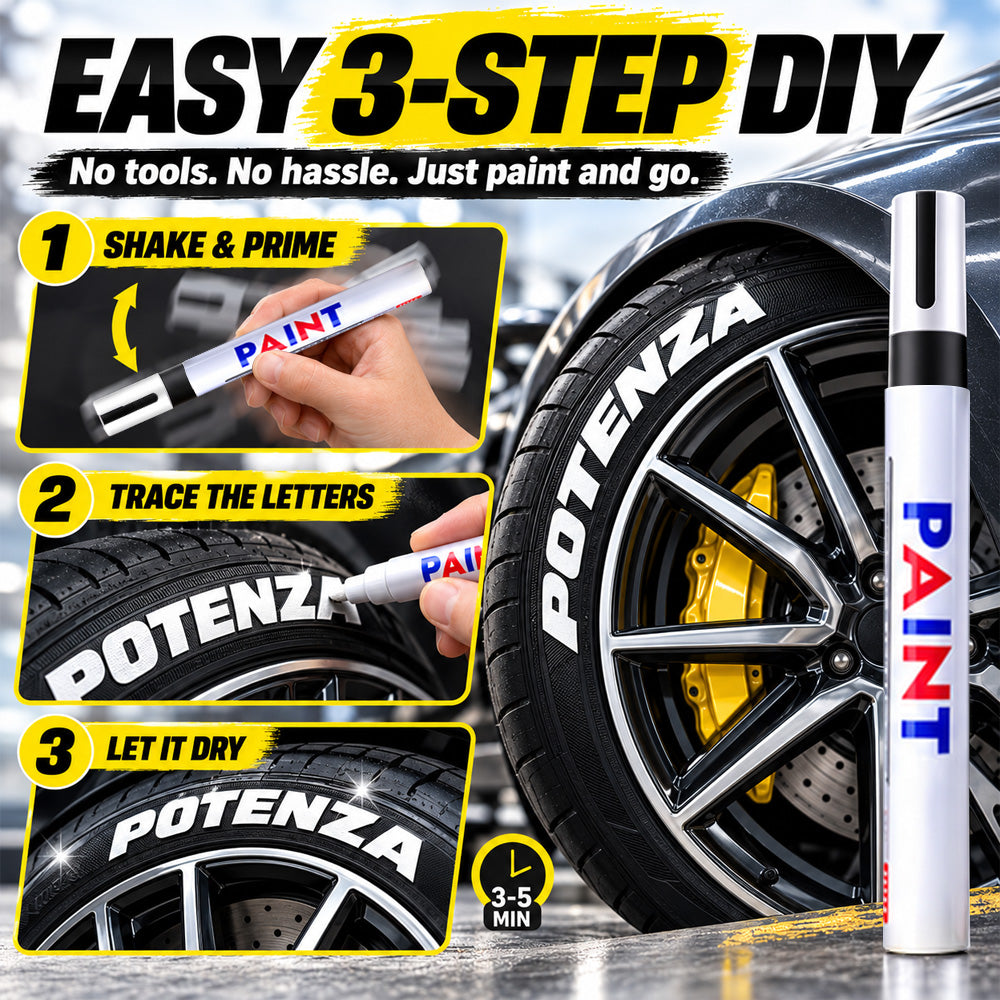 🌈Tyre Letter Paint Marker | Give Your Wheels a Custom Look✨