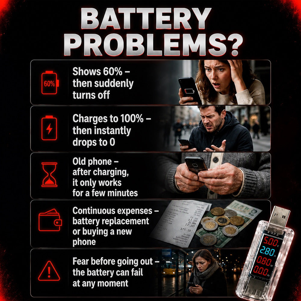 ⚡50% OFF |🔌USB Smartphone Battery Repair Dongle – Plug‑&‑Play, No Disassembly, Optimise Your Phone Battery Performance!
