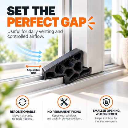Cegliva®🎉🥳Secure Track Sliding Door & Window Stop – Shock-Absorbing Anti-Slam Rail Protector (🔥Buy 1 Get 1 Free)