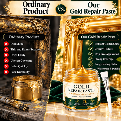 🎁 BUY 2 GET 1 FREE+50% OFF!! Gold Metallic Repair Paste with Brush – Revive Worn Frames & Furniture and Refresh Your Décor Without Buying New