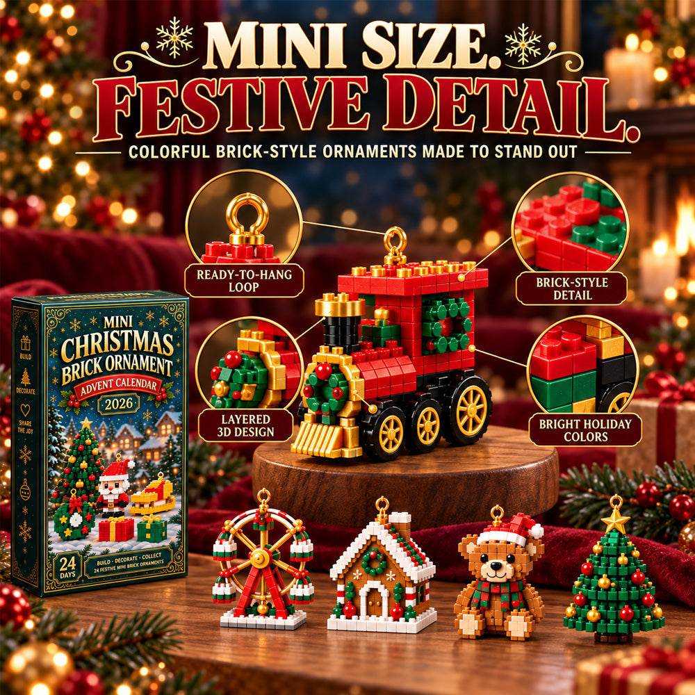⏳ Last day to save 49% – 🎄 24-Day Mini Christmas Ornament Advent Calendar | 24 unique festive buildable designs with hanging loops—perfect for decorating Christmas trees, wreaths, and holiday displays