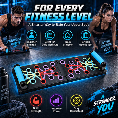 Foldable and multifunctional push-up board for training