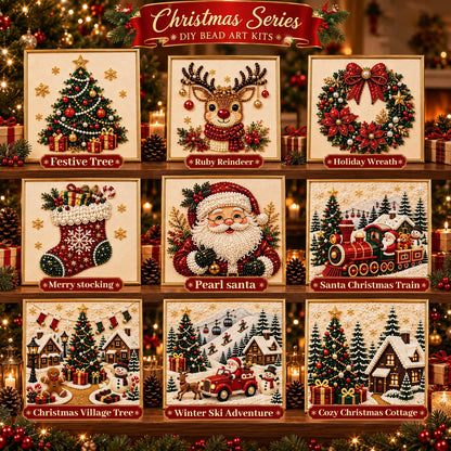 ✨ 3D Christmas Pearl Craft Kit🎅 – Relaxing DIY Holiday Art | All‑In‑One Framed Pearl Diamond Painting for Christmas Decor & Heartwarming Family Gifts