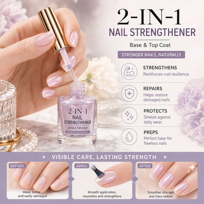 💅 40% OFF !! ⏰ Lilac Glossy Nail Strengthener – Strengthen Weak Nails & Restore Natural Shine