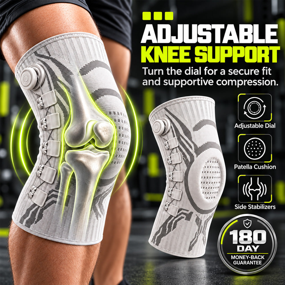 🏃Professional Adjustable Sports Knee Support Brace – Compression, Stability & Secure Fit for Active Movement