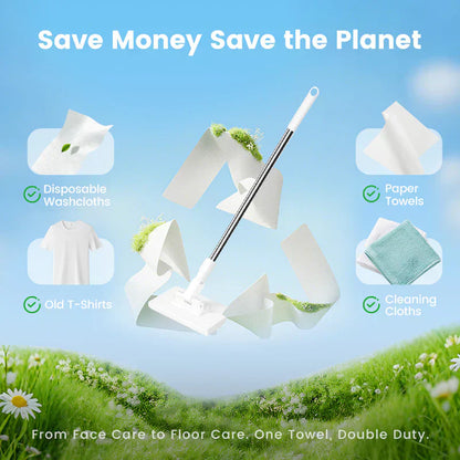 💥New Year's Offer: 50% Off💥Disposable Dust Mop with 5 Reusable Cloths 🧹-Remifa®