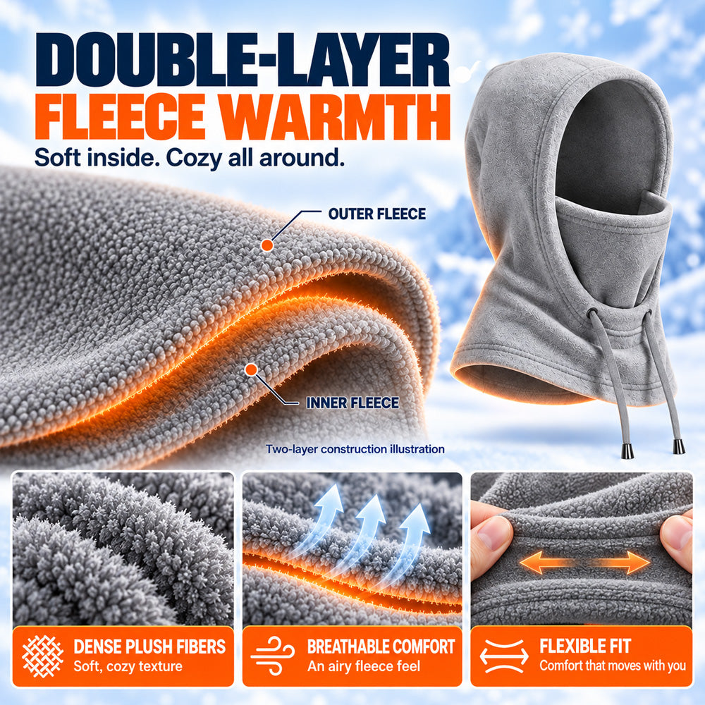 🥳2026 HOT SALE🥳💞50K+ SOLD! 🧣❄️ 50% OFF! 3-in-1 Winter Balaclava – windproof fleece covers head, neck, face & ears. Adjustable fit for skiing, cycling & cold weather!