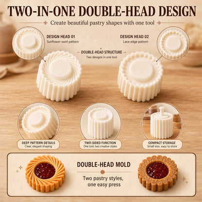 🥮🥮Creative Double-Ended Pastry Mold – 2-in-1 Design for Easy & Beautiful Baking