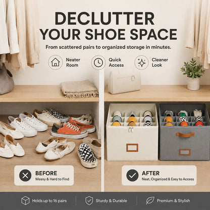 🔥 49% OFF | Shoe Chaos? Fixed! 👟 Smart Shoe Organizer