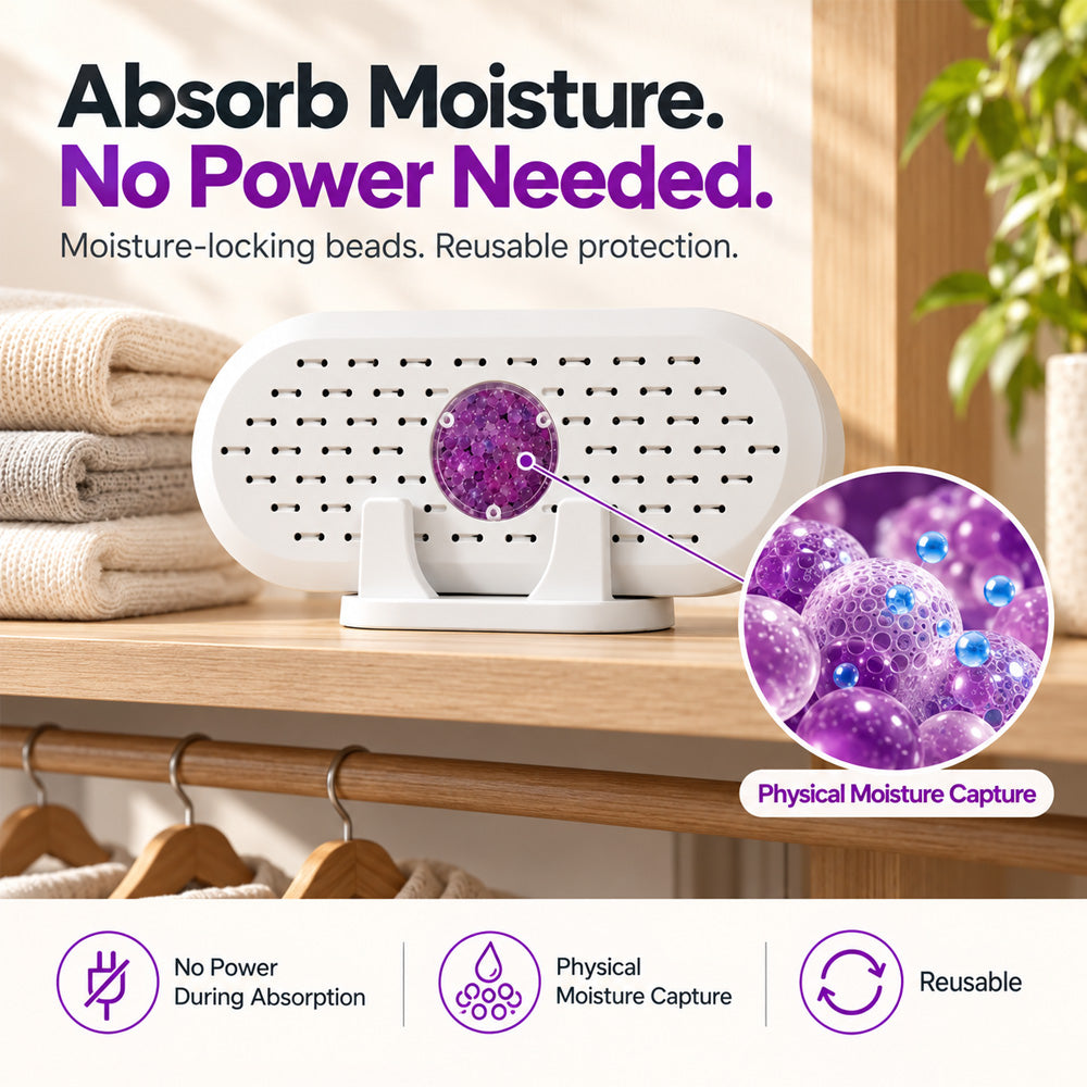 ⏰ Mini Reusable Dehumidifier – Portable Moisture Absorber for Home, Closet & Bathroom upsell