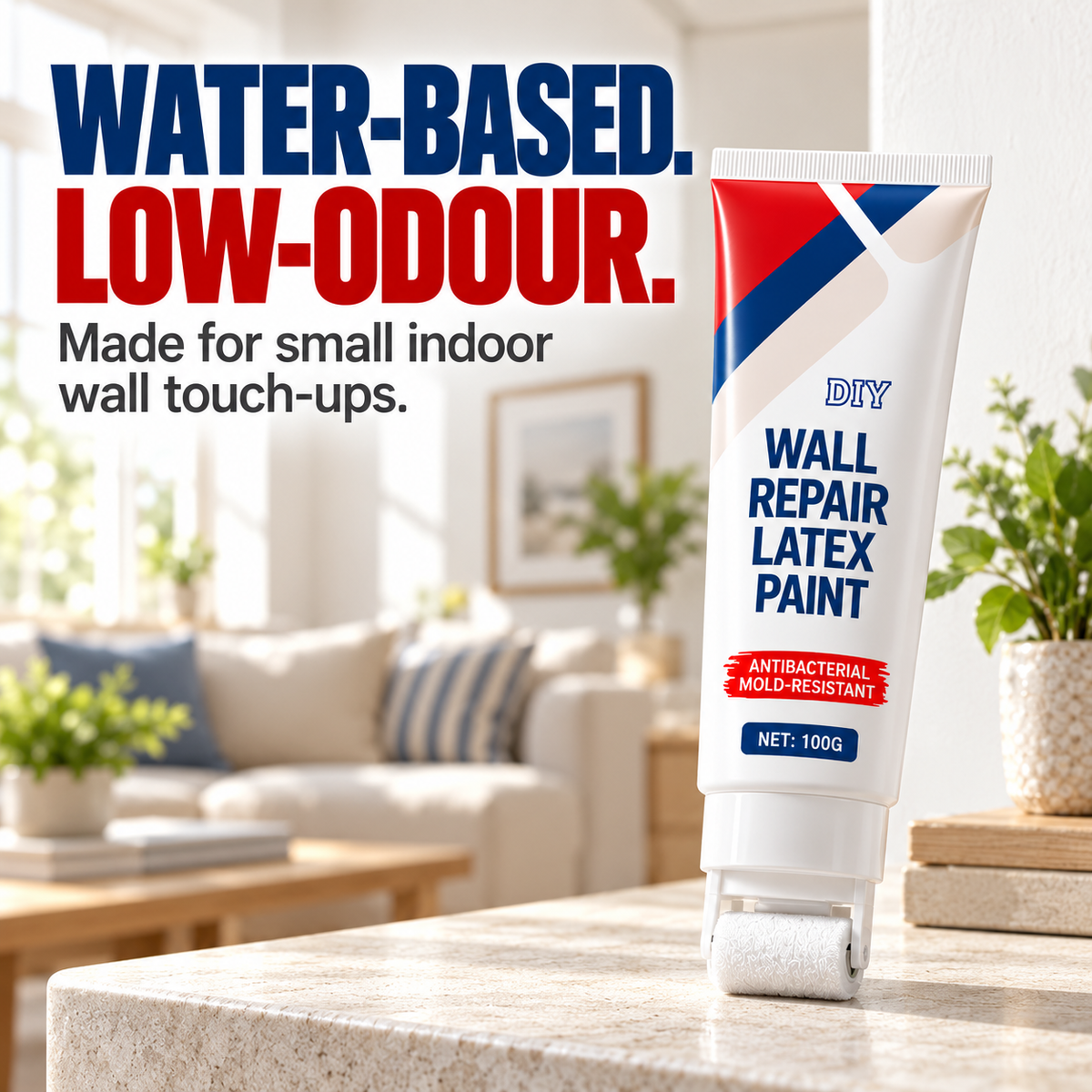 🔥 50% OFF Today Only! 🏠✨ Waterproof Wall Repair Paste with Built-In Roller – Quick & Easy Fixes for Cracks, Marks & Wall Imperfections💕